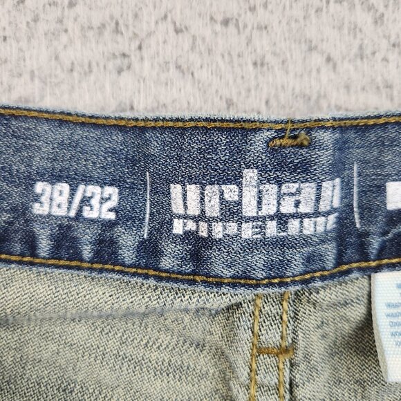 Mens 38x32 Blue Urban Pipeline Jeans Regular Fit Relaxed Leg Y2K Denim Pants - Picture 7 of 11